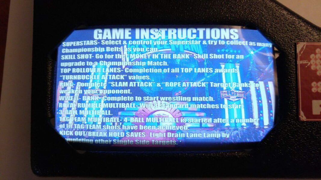 WWE WrestleMania Glowing Instruction Card Kit- EL Panel mod - Image 5