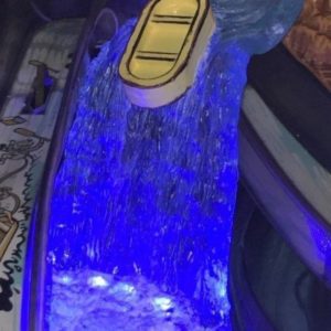 White Water WW Pinball Machine blue WATER FALL W/attached RAFT LED mod