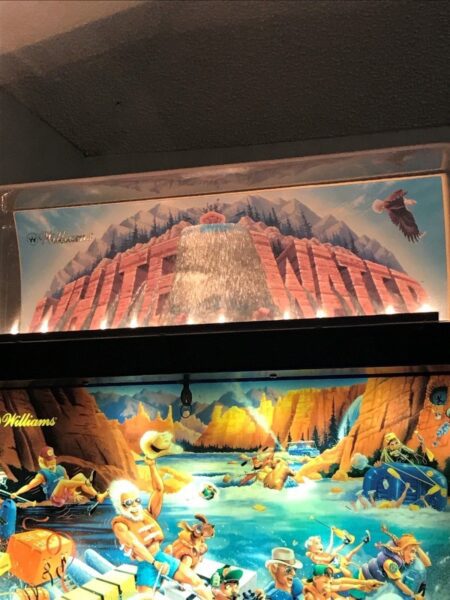 White Water WW Pinball Machine blue WATER FALL W/attached RAFT LED mod - Image 3