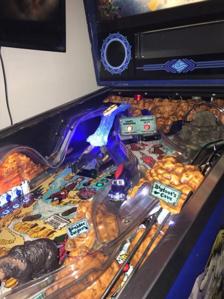White Water WW Pinball Machine blue WATER FALL W/attached RAFT LED mod - Image 4