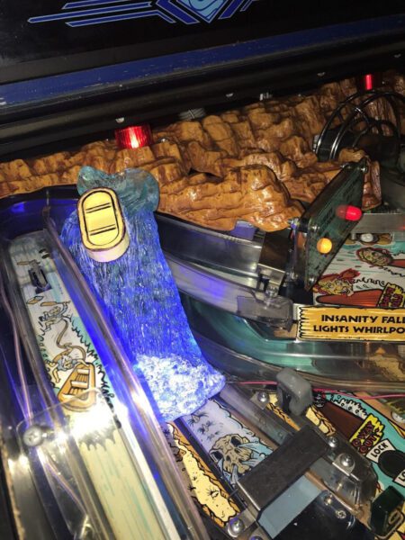 White Water WW Pinball Machine blue WATER FALL W/attached RAFT LED mod - Image 7
