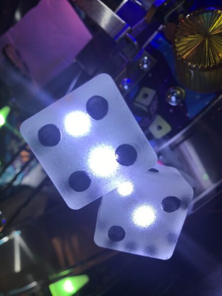 Aerosmith AS Pinball Machine white connected DICE LED Mod stern