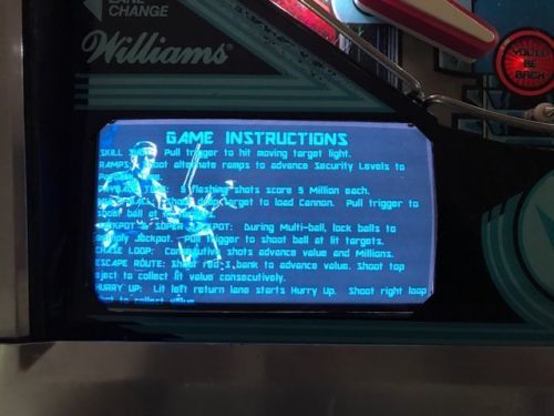 Terminator 2 Pinball EL Panel