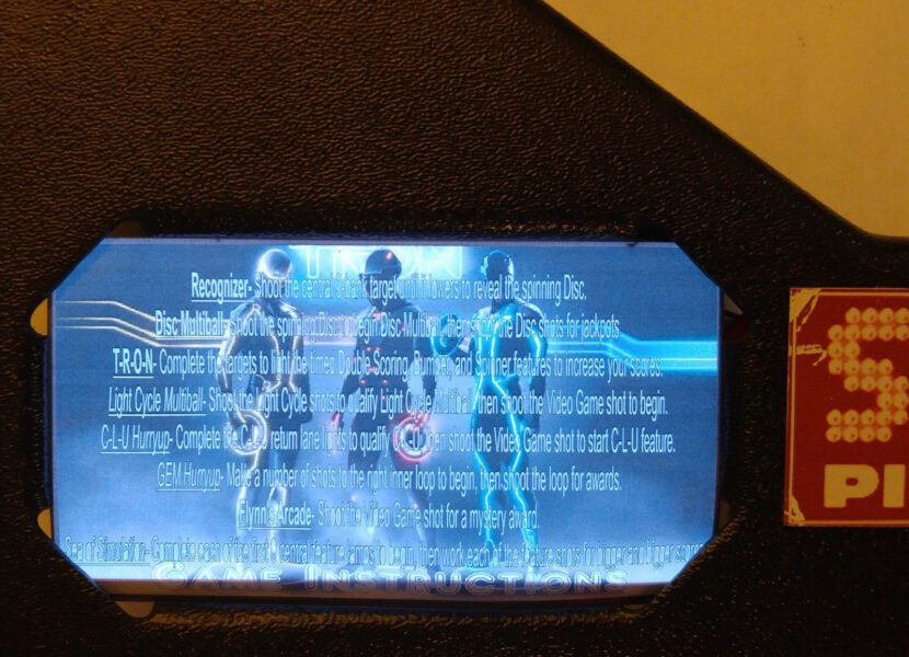 Tron Pinball EL Panel