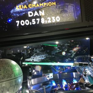 Star Wars SW Pinball Machine GREEN GLOWING LIGHT SABER LED mod Stern