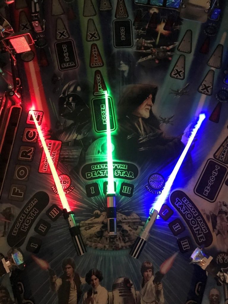 star wars light saber mod Star Wars Light Saber Pinball LED Mod