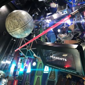 Star Wars SW Pinball Machine RED GLOWING LIGHT SABER LED mod Stern