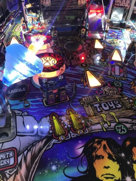Aerosmith AS Pinball Machine ocean blue spinner TOP LED Mod Stern - Image 7