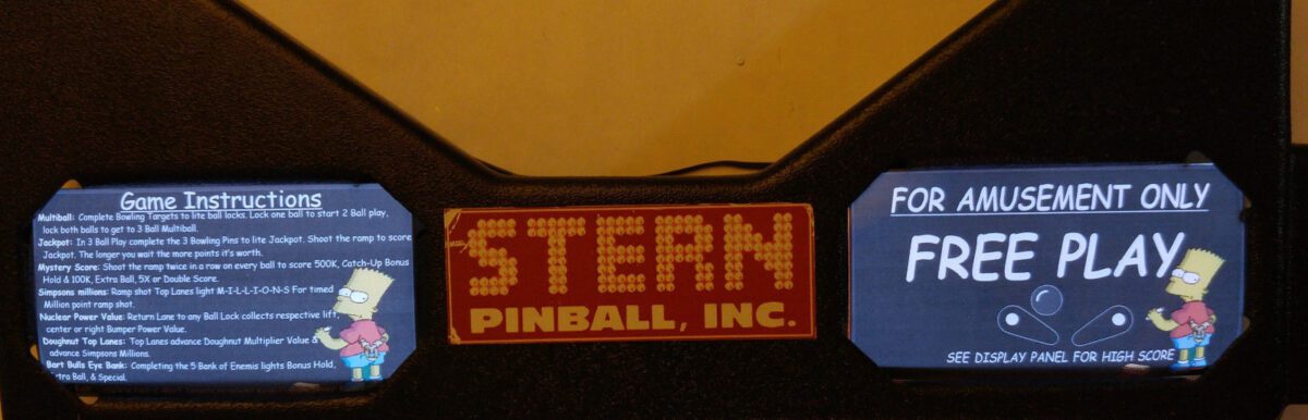 Simpsons Pinball EL Panel