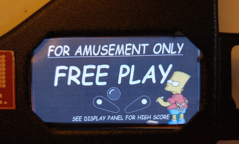 Simpsons Pinball EL Panel