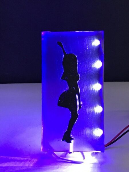 Aerosmith AS Pinball Machine black and PURPLE STRIPPER LED Mod Stern