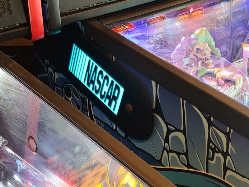 NASCAR pinball hinges