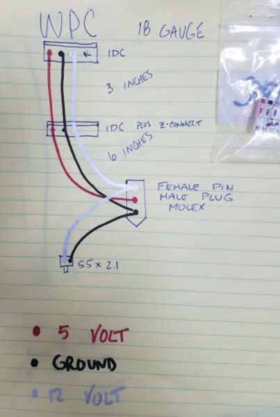 Power Tap for WPC Pinball Machine Systems with MOLEX and LED Connector - Image 4