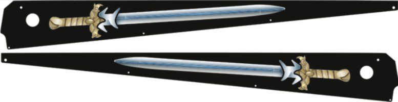 Black Knight Side Rails armor LE clone style mod for Stern pinball machine 2270 - Image 5