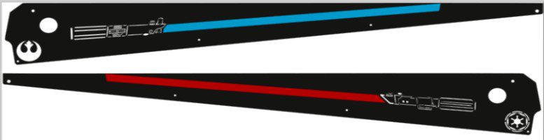 Star Wars Side Rails armor clone style mod for Stern pinball machine 2290 - Image 5