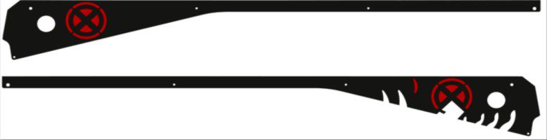 The Uncanny X-Men Side Rails armor style mod for Stern pinball machine 2293 - Image 5