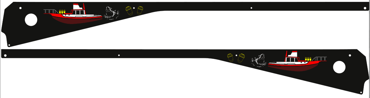 Jaws Side Rails armor mod for Stern pinball machine 2318 - Image 5