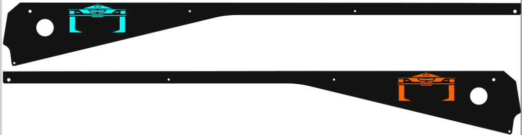 Pinball Machine Wheel Rails Tron Side Rails armor style mod for Stern pinball machine 1986 ...
