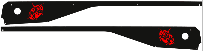 Black Knight Side Rails armor LE clone style mod for Stern pinball machine 0294