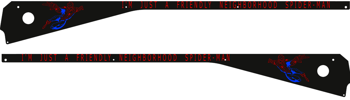 Spider-Man Side Rails armor mod for Stern pinball machine 2397
