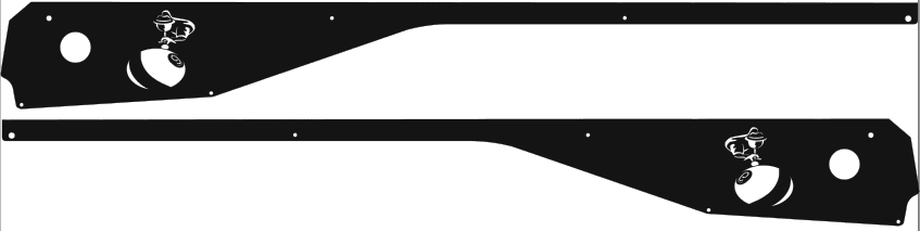 Sharkey's Shootout Side Rails armor mod for Stern pinball machine 0519