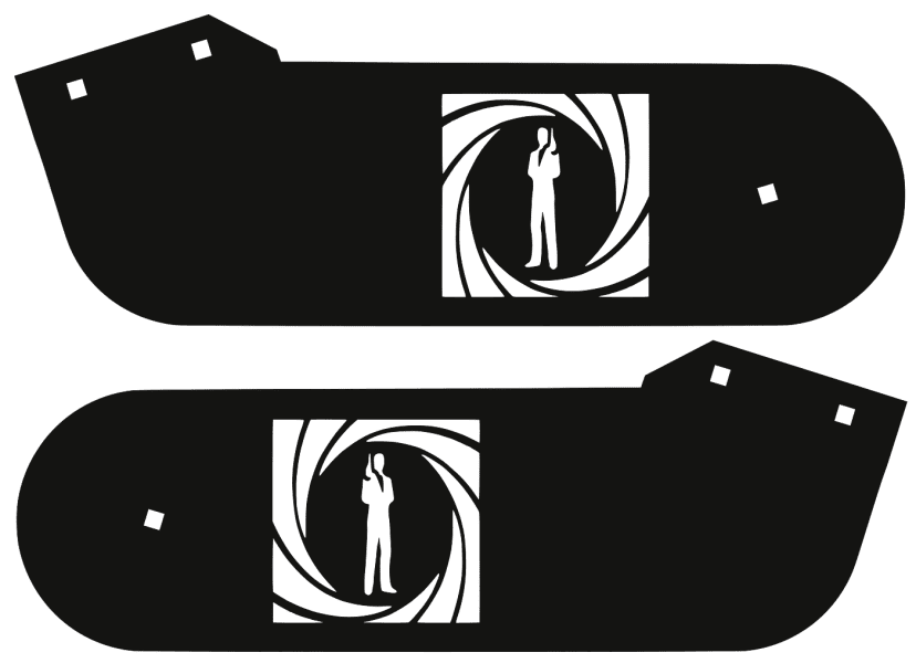 James Bond Stern Laser-Cut Metal Hinges 0970
