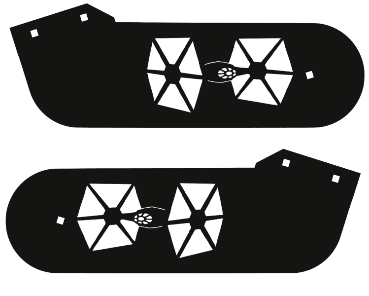 Star wars Stern Laser-Cut Metal Hinges 1531