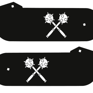 Black Knight Stern Laser-Cut Metal Hinges 0284
