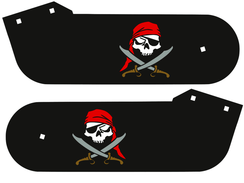 Pirates of the Caribbean Stern Laser-Cut Metal Hinges 2287