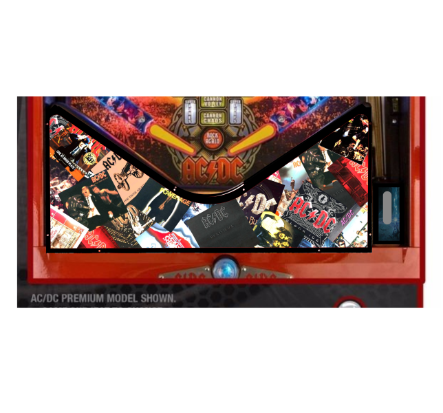AC/DC albums Lighted pinball Apron/Arch 0001 - Lighted Pinball Mods