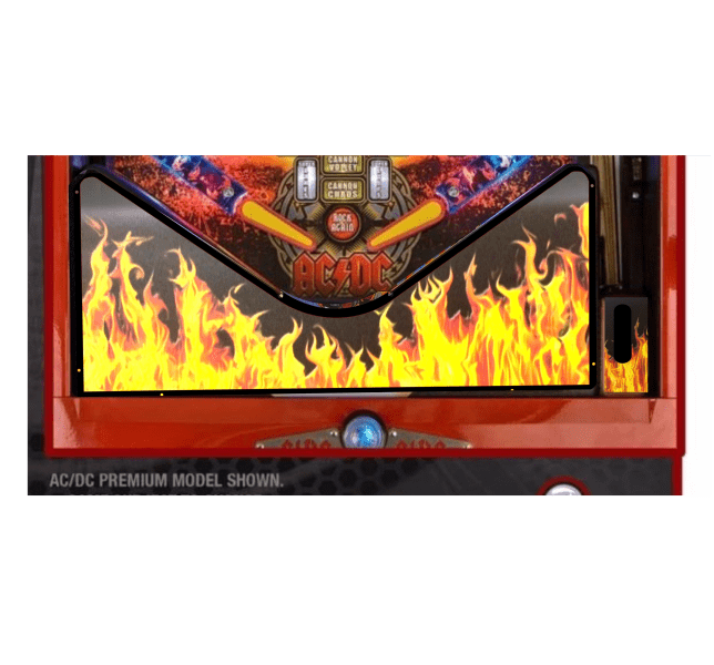 AC/DC fire Lighted pinball Apron/Arch 0022 - Image 5