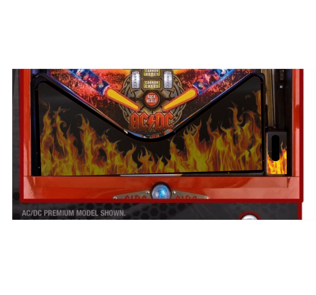 AC/DC fire Lighted pinball Apron/Arch 0022 - Image 4