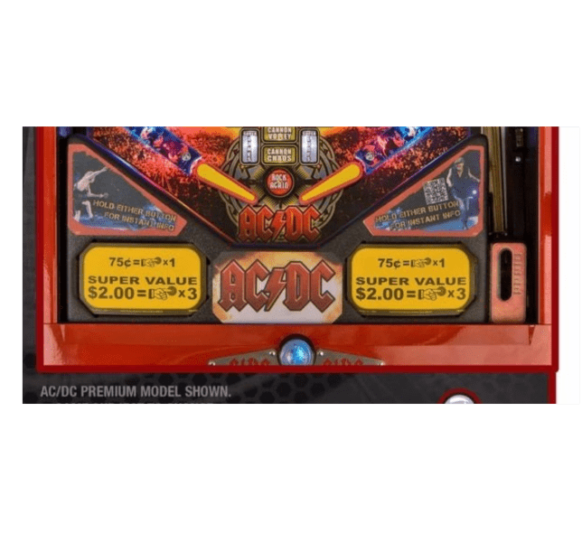 AC/DC fire Lighted pinball Apron/Arch 0022 - Image 3