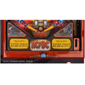 AC/DC fire Lighted pinball Apron/Arch 0022