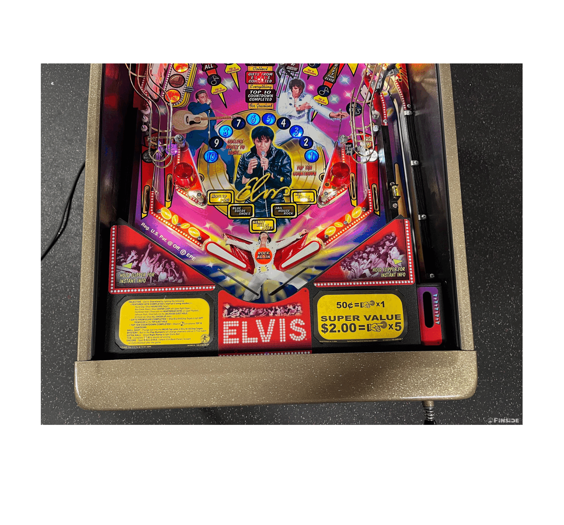 Elvis album Lighted Pinball Apron/Arch 0021