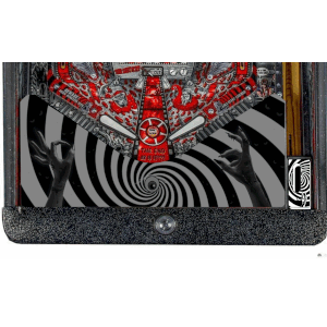 Elvira's house of horrors black and white Lighted Pinball Apron/Arch 0025