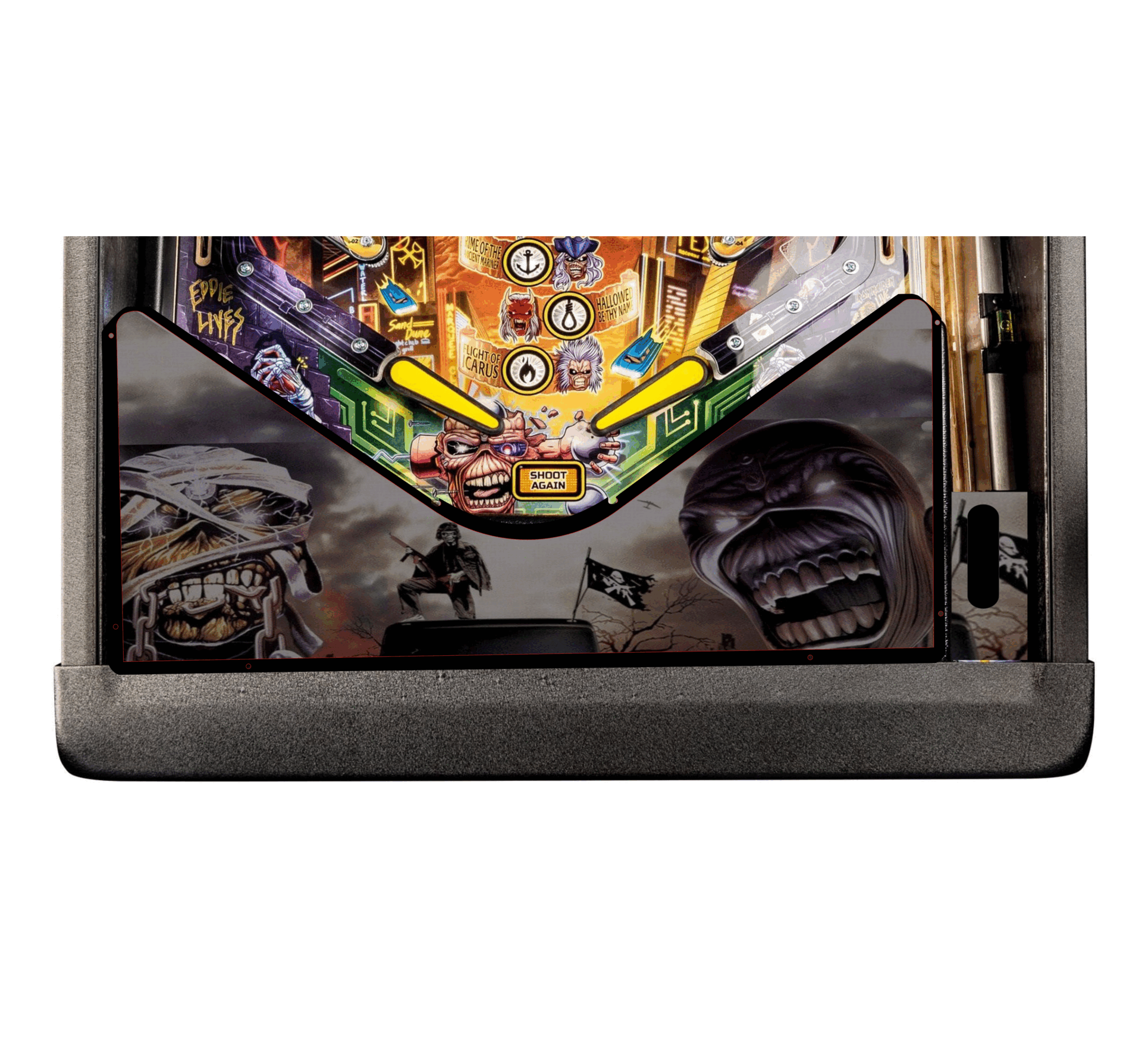 Iron Maiden mummy Lighted Pinball Apron/Arch 0047