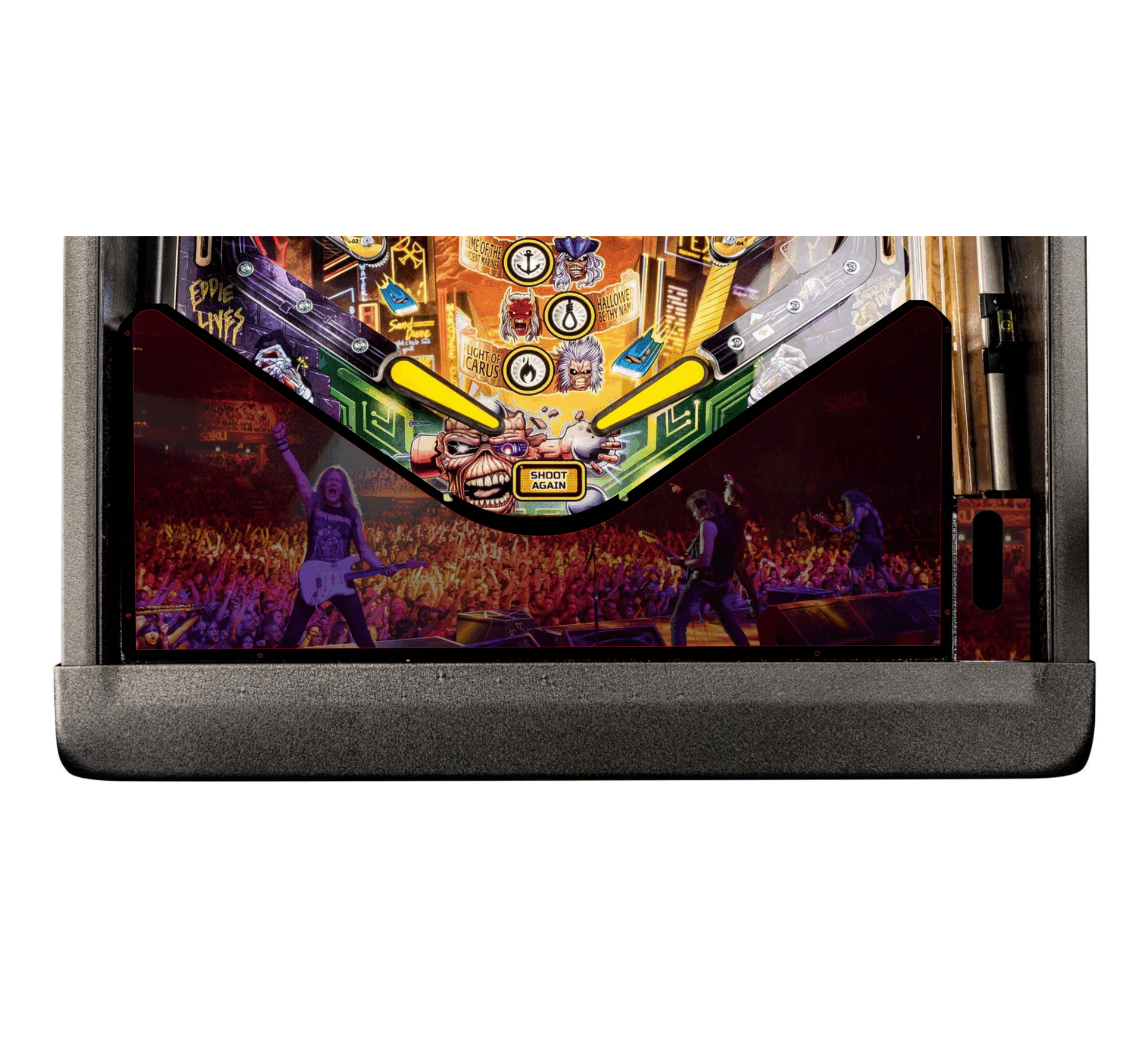Iron Madin live Lighted Pinball Apron/Arch 0050