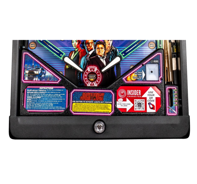 John Wick purpple Lighted Pinball Apron/Arch 0063 - Image 3