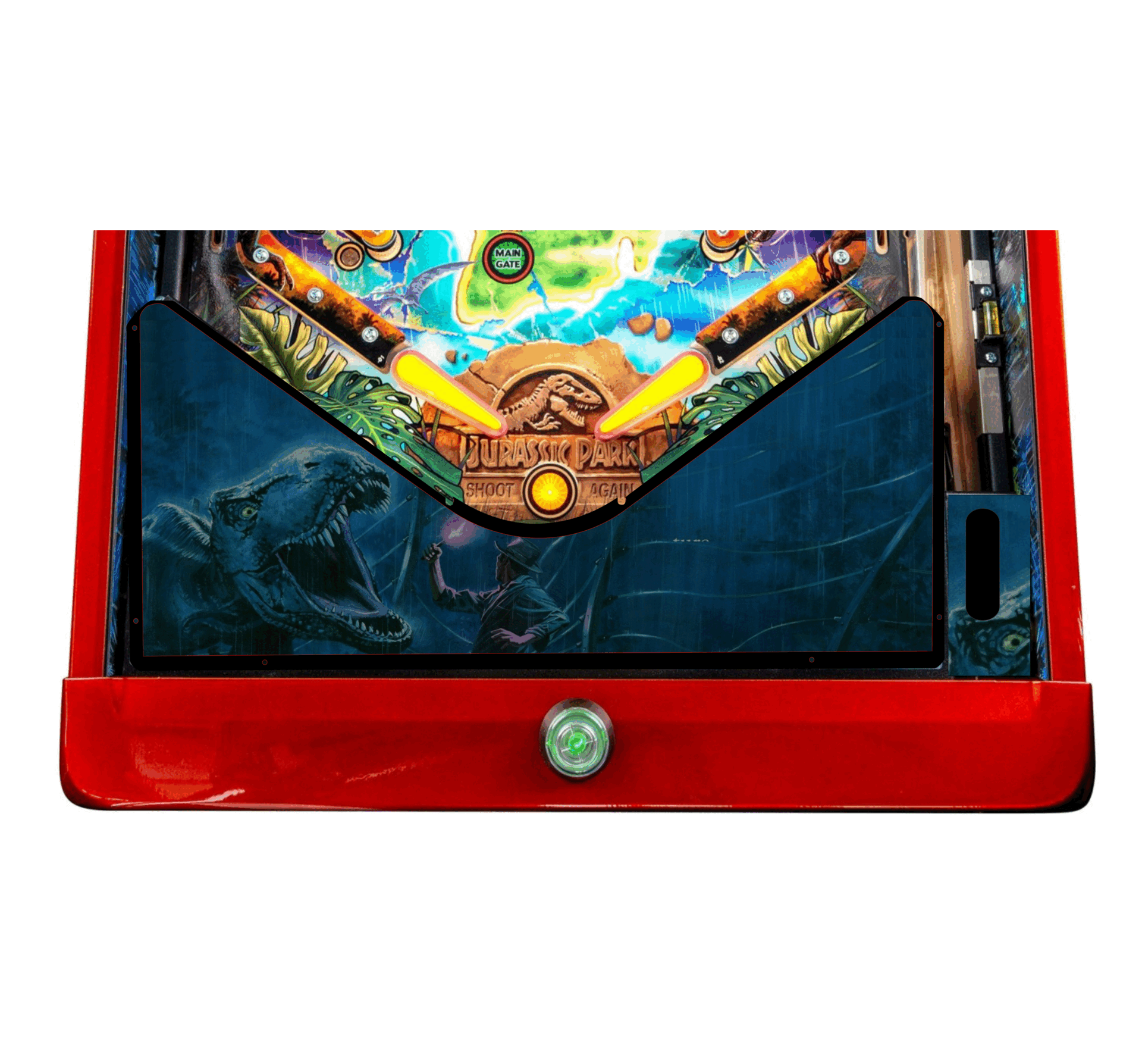 Jurassic Park fence Lighted Pinball Apron/Arch 0068