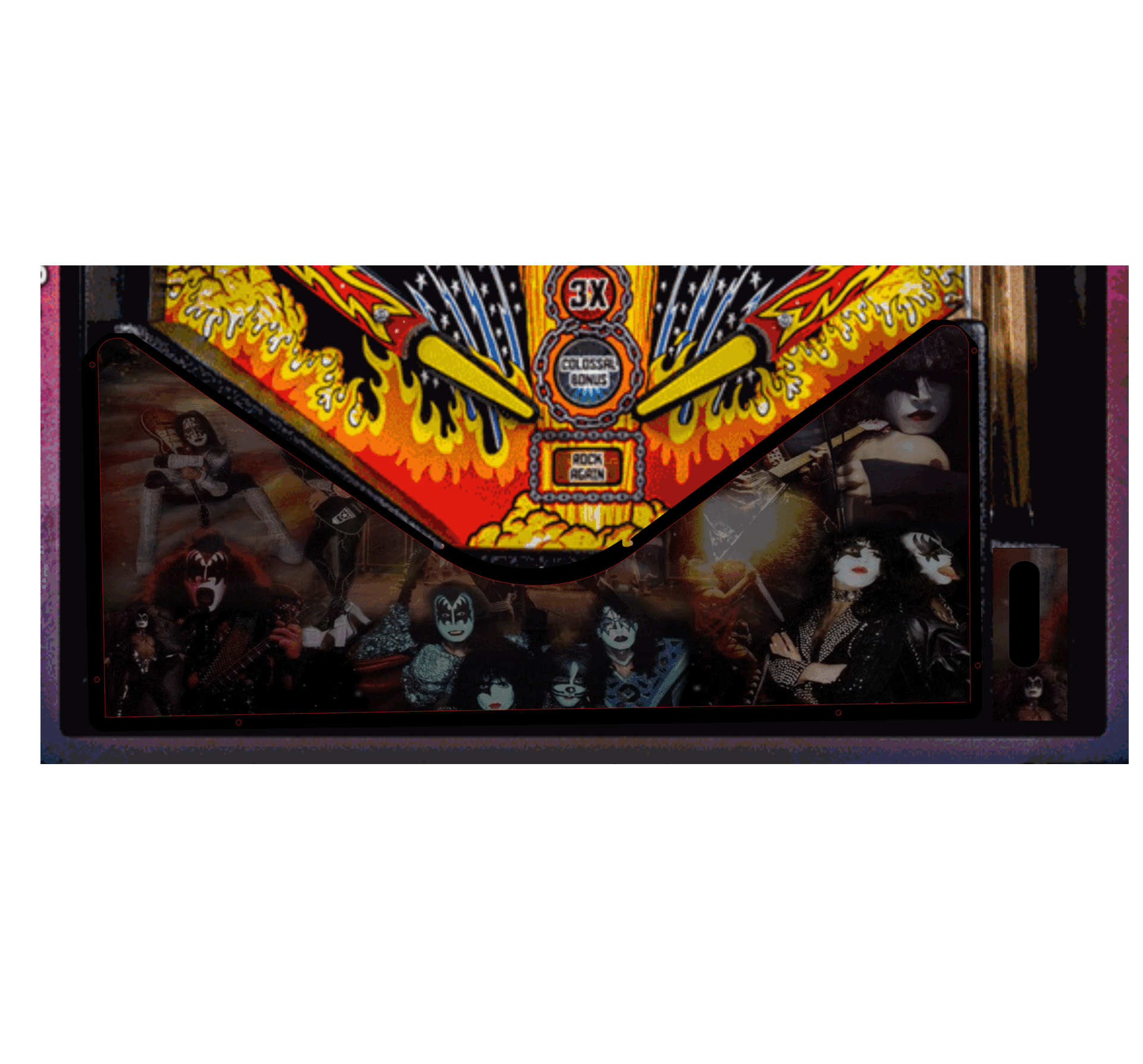 Kiss band Lighted Pinball Apron/Arch 0070