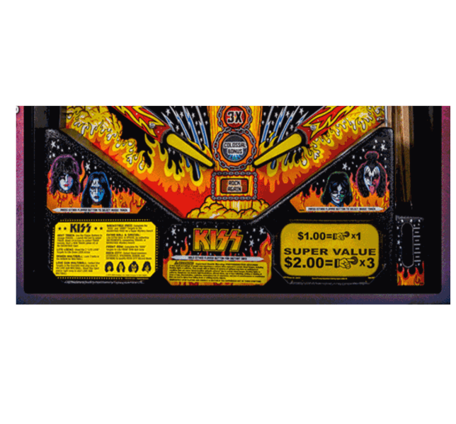 Kiss band Lighted Pinball Apron/Arch 0070 - Image 3