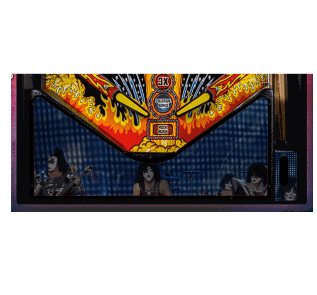Kiss lightblue Lighted Pinball Apron/Arch 0072 - Image 3