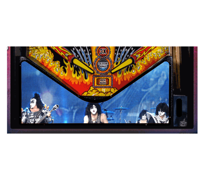 Kiss lightblue Lighted Pinball Apron/Arch 0072 - Image 4