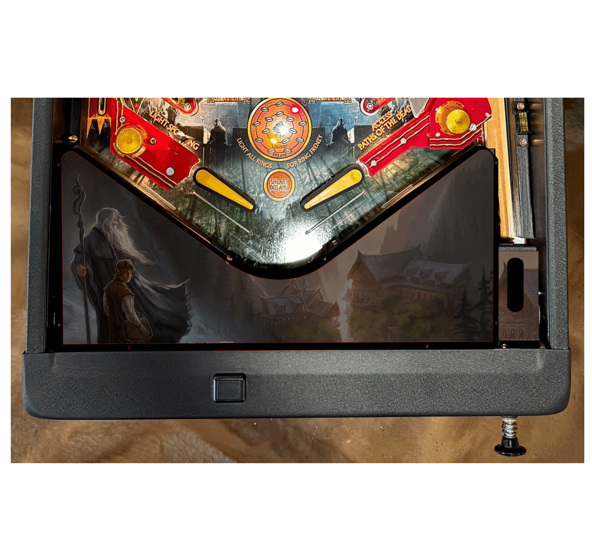 Lord of the Ring's vilage Lighted Pinball Apron/Arch 0077