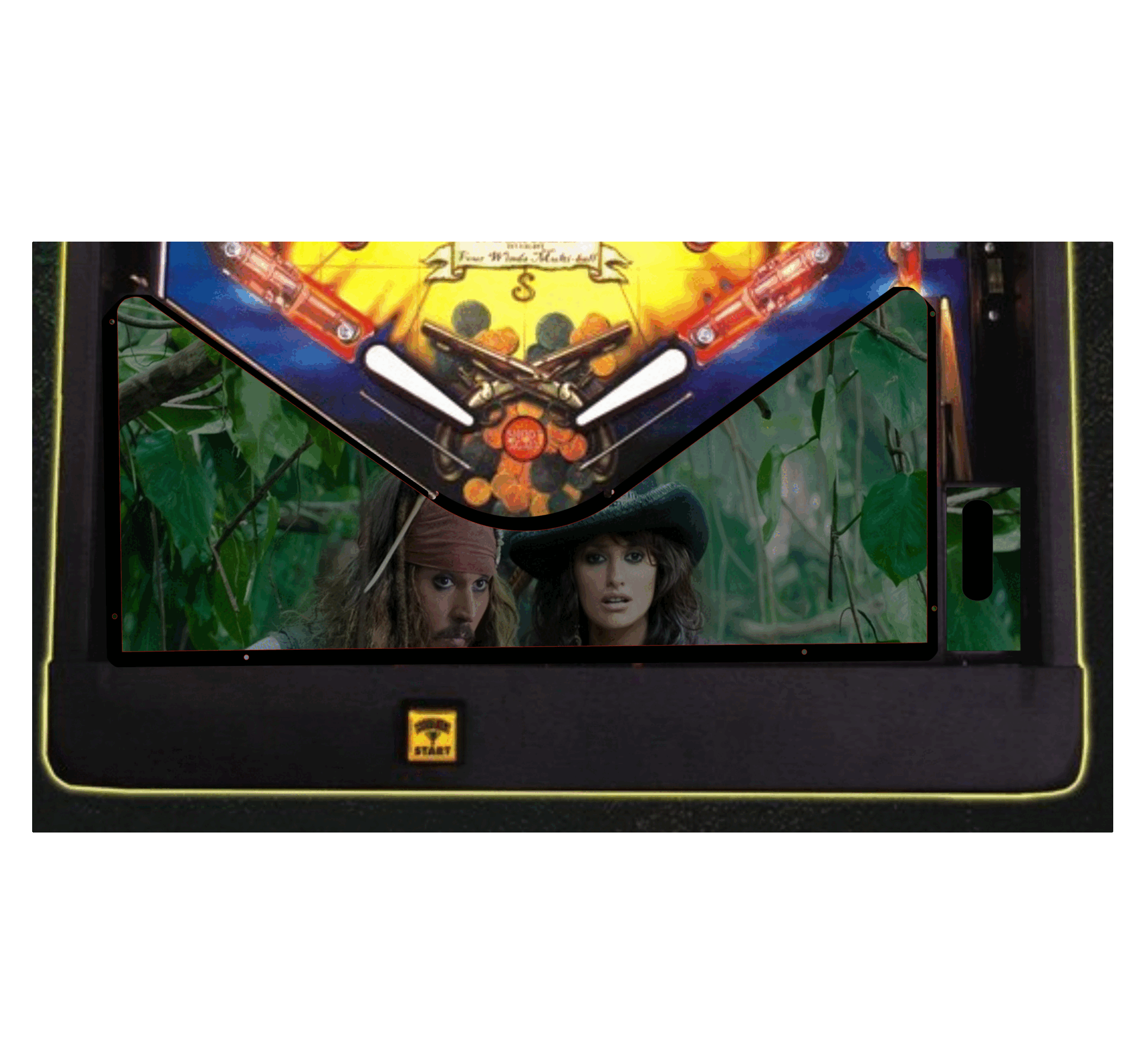 Pirates of the Caribben forest Lighted Pinball Apron/Arch 0084