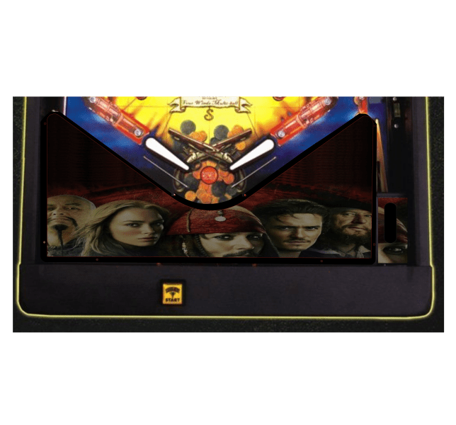 Pirates of the Caribben red Lighted Pinball Apron/Arch 0086 - Image 4
