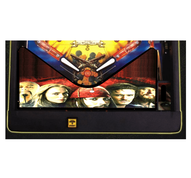 Pirates of the Caribben red Lighted Pinball Apron/Arch 0086 - Image 5