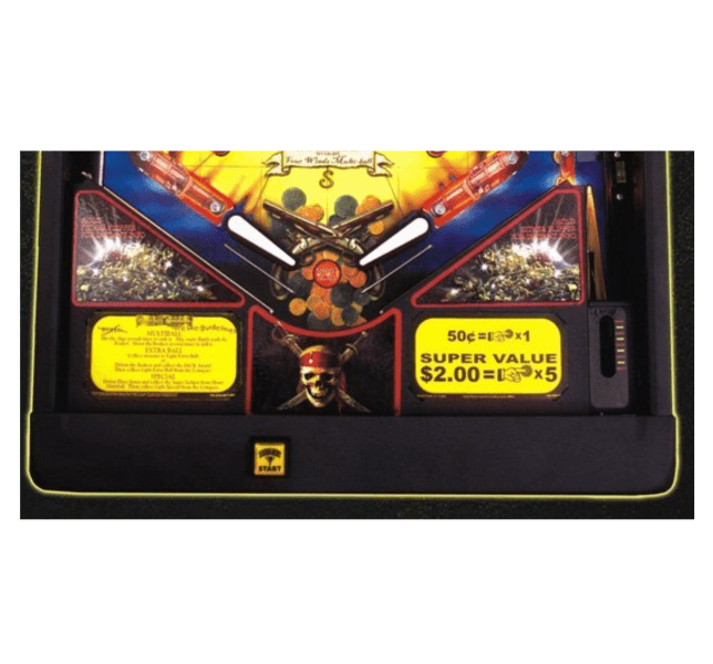 Pirates of the Caribben yellow Lighted Pinball Apron/Arch 0088 - Image 2