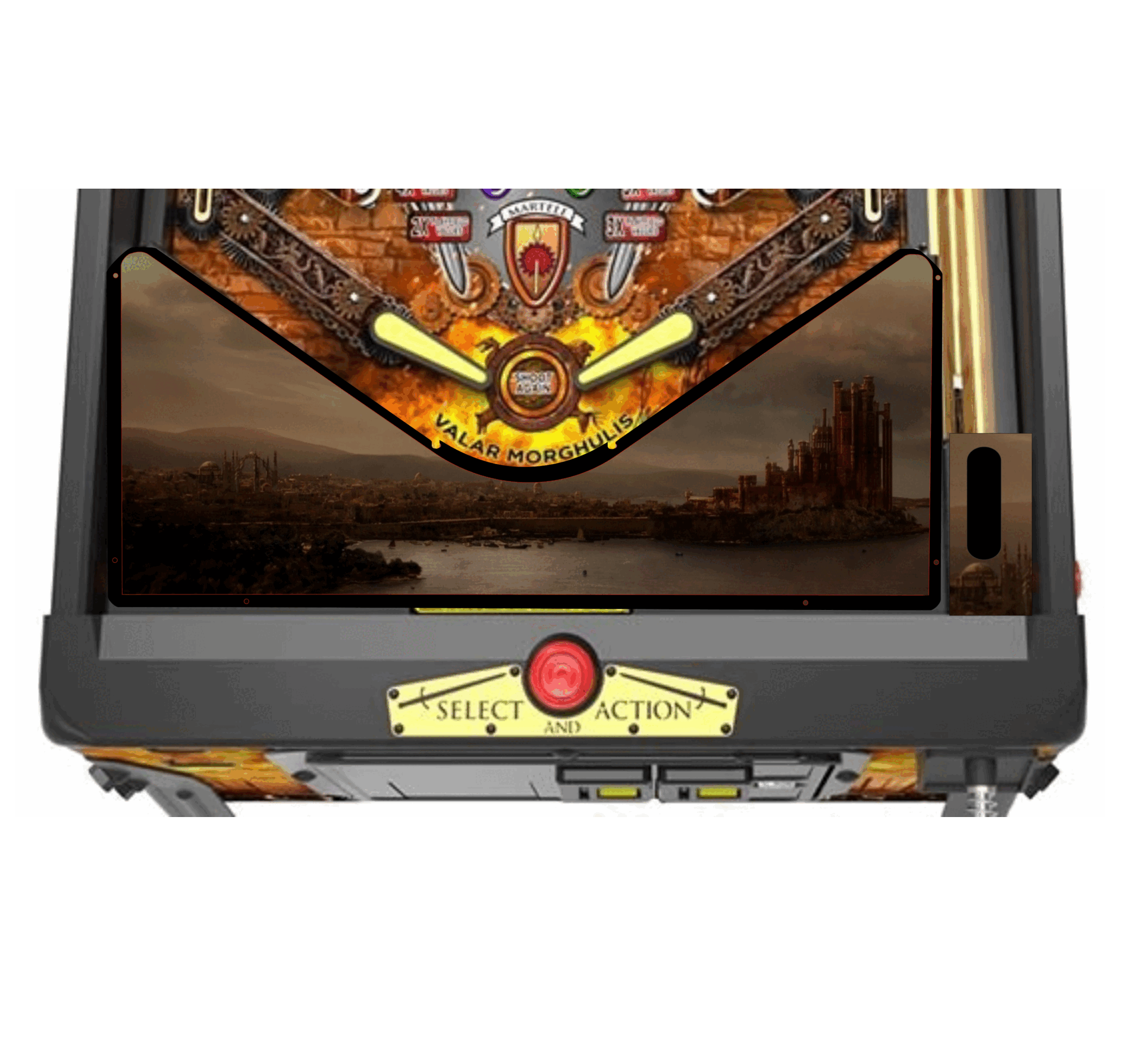 Game of Thrones city Lighted Pinball Apron/Arch 0117